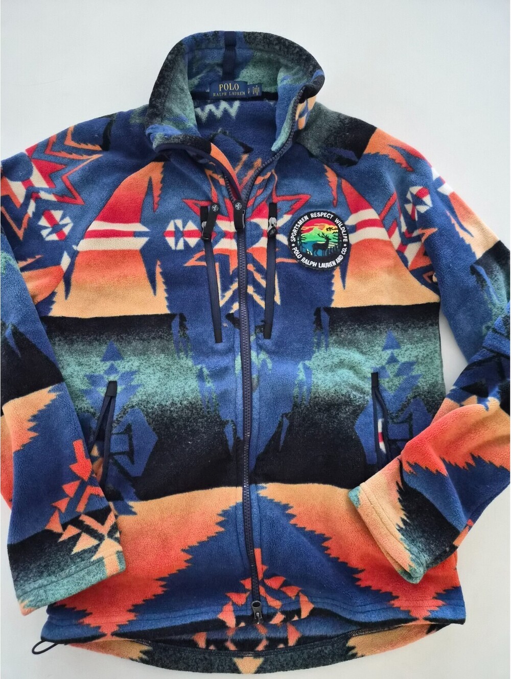 Polo Ralph Lauren Aztec Fleece Jacket Full Zip Sportsmen Respect Wildlife S